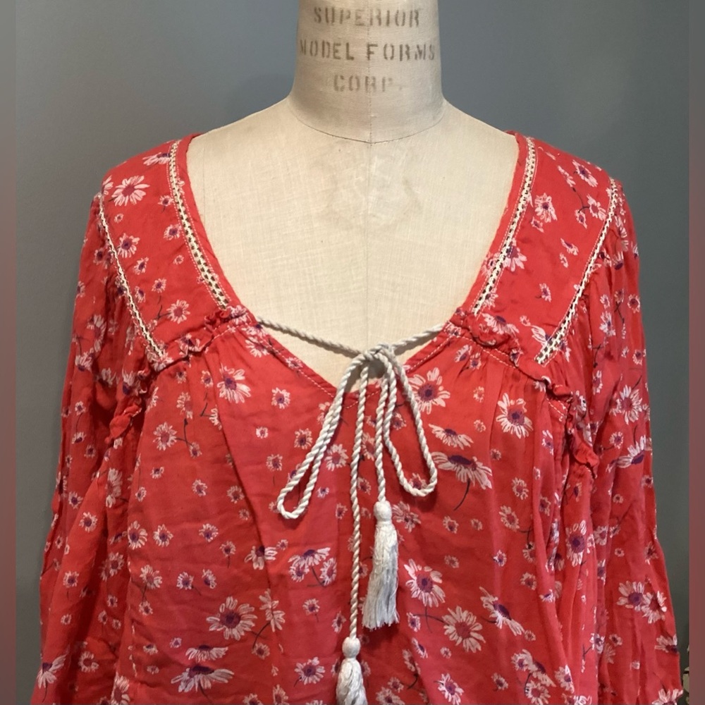 Free People Never A Dull Moment Floral Crochet Cropped Top size s
